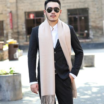 Autumn And Winter New Scarf Men'S Solid Color Imitation Cashmere Scarf Versatile Long Warm Dual-Use Shawl With Multiple Colors To Choose From