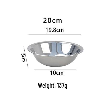 Ruhan Stainless Steel Multipurpose Deep Bowl Set, 20cm