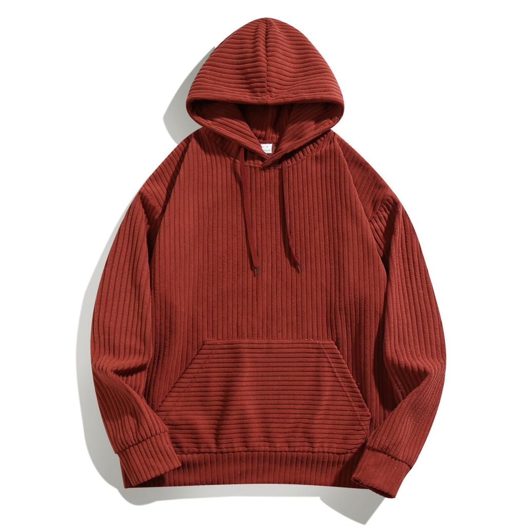 Men's And Women's Casual Loose Round-neck Pullover Tops, Men's Personalized And Fashionable Long-sleeved Hooded Coral Fleece Sweatshirts