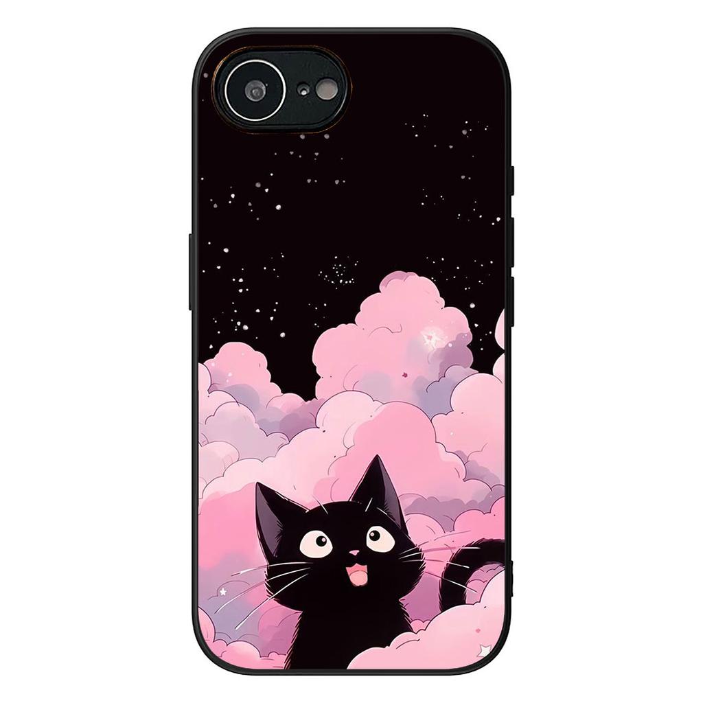 Anime Black Meow Kitten Cat Phone Case for Motorola Moto Edge 50 30 Fusion 40 NEO Ultra Pro G22 G23 G20 G35 G84 G13 G53 Cover