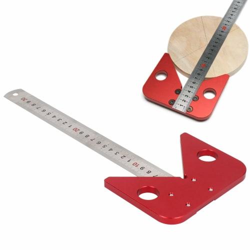 Center Scribe, Center Gauge, Square Center Scribe, Center Square, 45/90 Ruler, 45/90 Right Angle Line Gauge, Woodworking Marking Gauge, Center Find