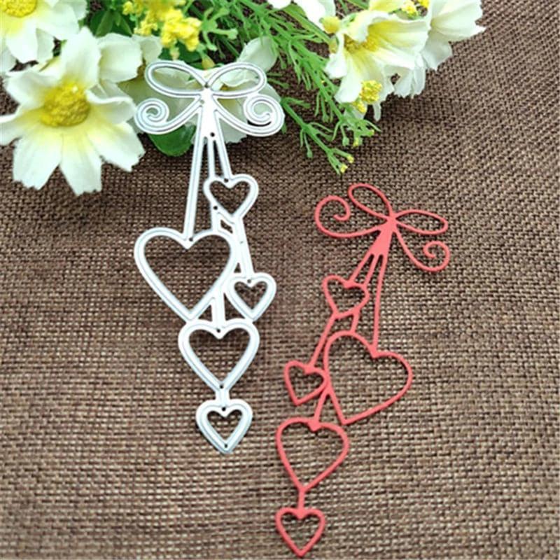 Heart Macrame Cutting Dies DIY Stamps Crafts Template Mold Stencils for Embossing Scrapbooking Photo Album