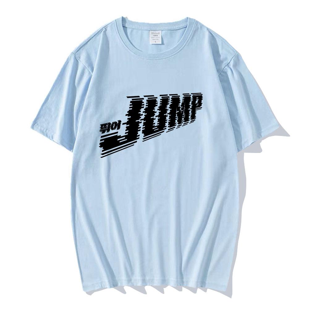 Skoč Jednobarevné tričko Módní Dívčí Kapelní trička Unisex Streetwear Ležérní Volné Krátký Rukáv Bavlněná Trička