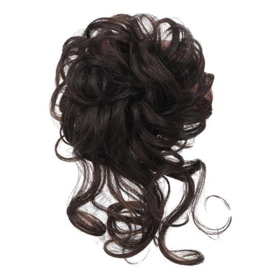

Парик из волос, высокоэластичная эластичная лента, легкий вид, термостойкий, дышащий, для ухода за платьем, противоскользящий натуральный шиньон, парик черный коричневый