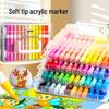 Non-Bleeding Liquid Ink Soft Tip Acrylic Markers: Watercolor Art Pens for Kids