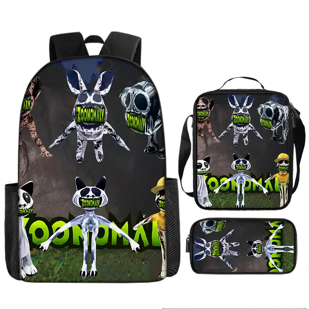 Deformed zoo primary school third and fourth grade light weight reduction backpack zoonomaly student lunch bag pencil case