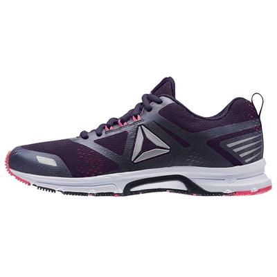 Durable Synthetic Leather Fabric Low-Top Running Shoes Women Sneaker Gray Purple CN1969