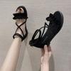Roman Sandals Women's Flat Straps All-match Student Korean Casual Fashion Beach Shoes