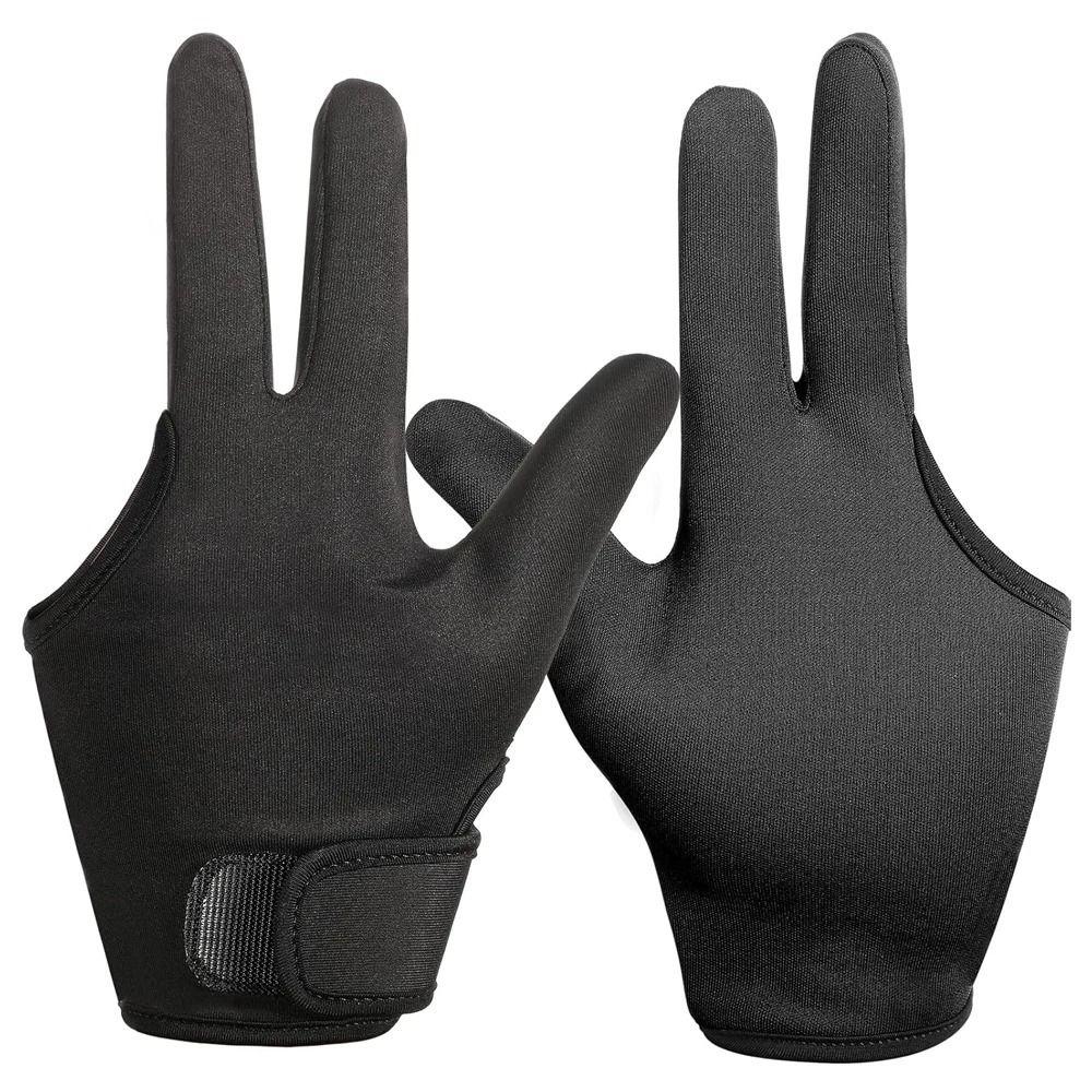 Black Heat Resistant Gloves 3 Finger Protection Mittens New Curling Wand Glove