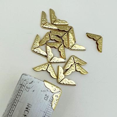 50pcs Vintage Book Corner Protector Practical Iron Scrapbook Protector Durable Mini Book Corner Brackets Home