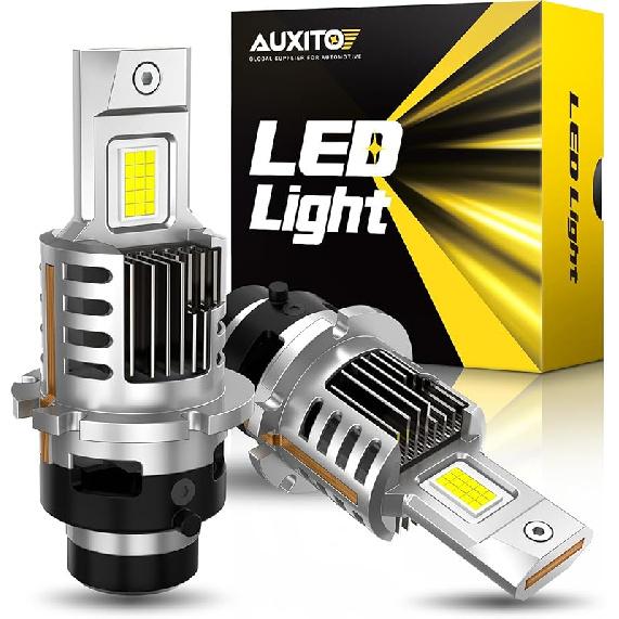 AUXITO D4S/D4R Light Bulbs Kit - 20000LM 35W 6500K, 500% Brighter, Fog Light Replacement, 2-Pack