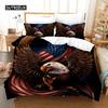 American Flag Duvet Cover Set Microfiber Red White Stripe Decor Bedding Independence Day Freedom Theme Quilt Cover