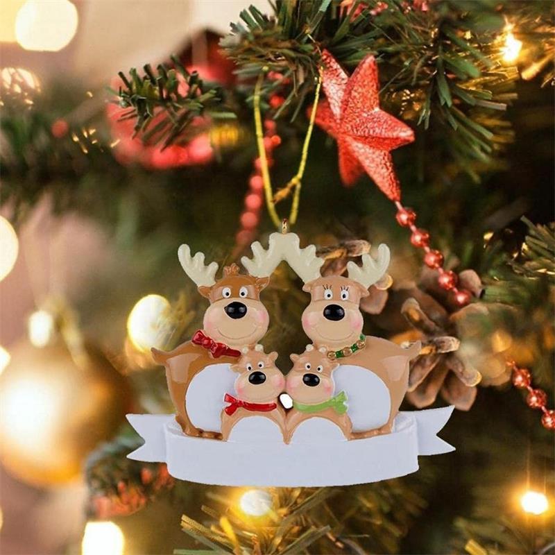Ozdoba choinkowa Wisiorek Renifer Bałwan Rodzinny Wisiorek Choinka DIY Dekoracja Drzewa Rodzinnego Ozdoby Do Zawieszenia