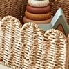 Lace Paper Rope Storage Basket Khaki Hand-woven Storage Basket Desktop Snack Toy Organize