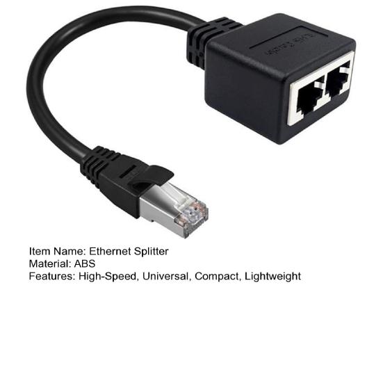 Ethernet-Kabel-Splitter Einfache Installation Breite RJ45 High-Speed-Kompatibilität Netzwerkadapter Internet-Port