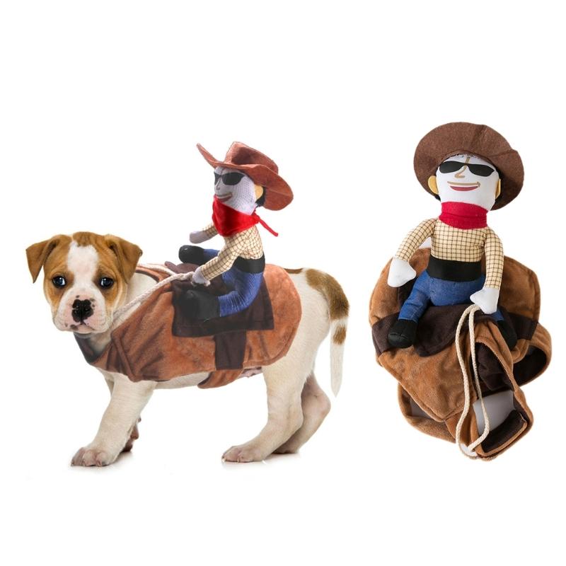 Dogs Transfiguration Costume for Riding Horse Halloween Dogs Vest Winter Autumn Halloween Costume Cute Small Dogs Vest