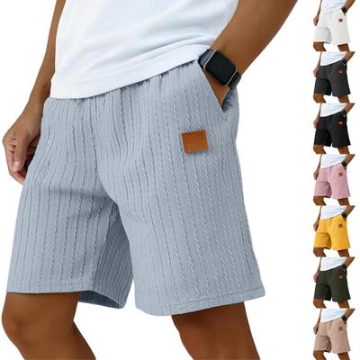Pantalones Cortos Casuales para Hombre Cintura Elástica Cordón Playa Correr Entrenamiento Corto Ligero Holgado Pantalones Cortos de Verano