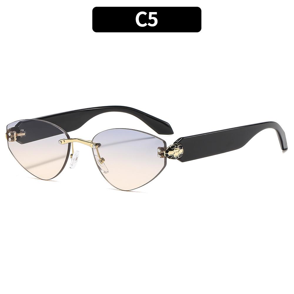 Women's Sunglasses, Triangular Frameless Sunglasses, Men's and Women's Fashion Sunglasses