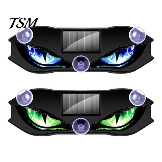 Auto Interior Night Lights Solar Devil Eyes Light for Windshield, Window Warning Sign with Three Smart Modes, Automotive Ambient Lighting Kits