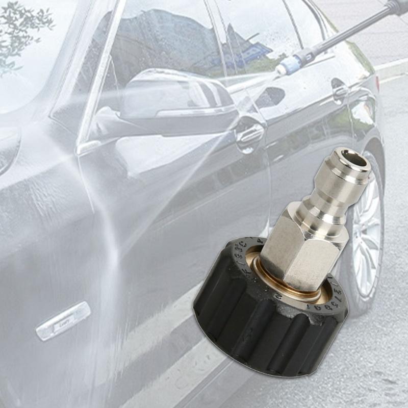 Stainless Steel M22 to 1/4Inch Quick Connection Adapter Converter for Pressure Washer Hose Efficient and Rustresistant
