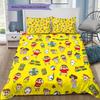 Crayon Shinchan Muster Bettwäsche Bettdecke Set Bettbezug Kissenbezug Zuhause Geburtstagsgeschenk(1 Bettbezug + 2 Kissenbezüge, ohne Füllung)