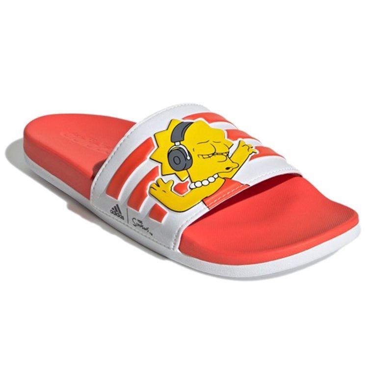 The Simpsons x adidas Adilette Comfort Ciabatte Lisa Scarpe da Ginnastica da Donna Bianco Bianco Nuvola Nero Core GV7251