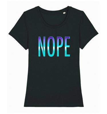 NOPE Womens T-Shirt Neon Funny Sarcasm Humour Slogan