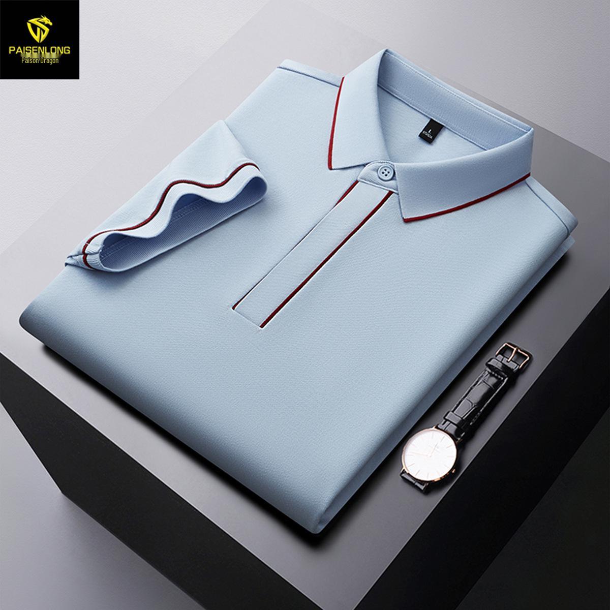 

Counter Quality Men s Color Block Polo Shirt - Short Sleeve, Spring/Summer, 220g Pique, Business Casual Style 4XL