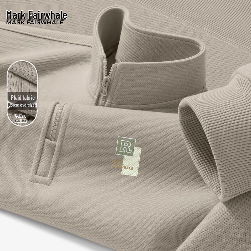

Mark Fairwhale Men s American Retro Half-Zip Stand Collar Sweatshirt 3XL