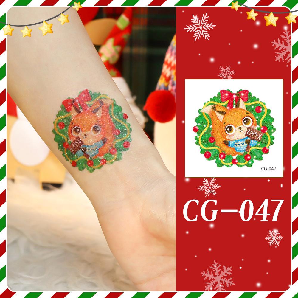 Ruikalong Christmas Cartoon Temporary Tattoo Stickers for Face and Arms