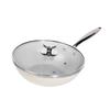 Nonstick Wok with Lid Ceramic Coating Skillet for Gas Stoves Cooking Boiling S