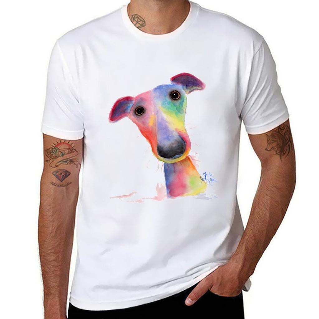 WHiPPeT GReYHouND DOG HANK BY SHIRLEY MACARTHUR TShirt Soft Touch Basic Cotton TShirt