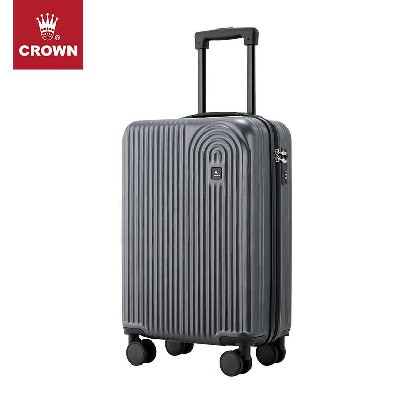 CROWN PC+ABS Hard Shell Spinner Carry-On Luggage 20 inch
