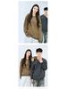 Customized Heavyweight Cotton Hoodie with Embroidered Logo - Men's Loose Fit, Round Neck, Regular Shoulder Style.