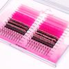 AGUUD 24 Rows Mix Color Glitter Eyelash Extension Red Blue Silver Colored Faux Mink Lash Shiny Glitter Spike Individual Eye Lash