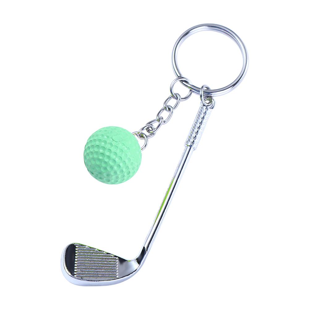Key Chain Bag Charms Souvenir Ball Metal Keychain Mini Golf Racket Ball Pendant Golf Ball Key Chain
