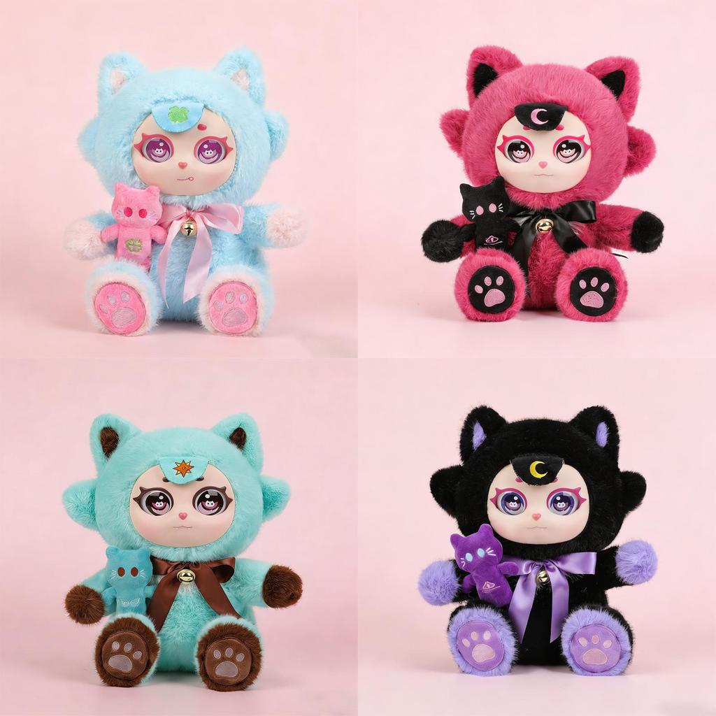 Ghost Cat Plush Doll With Soft Pp Cotton Filling For Children And Giftgiving