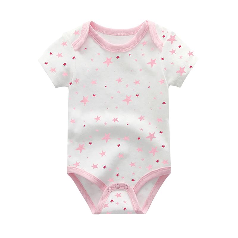 Kiddiezoom 5 Pcs Fashion Baby Boys Girls Bodysuits 100%Cotton Soft Newborn Clothes