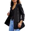 Chic Lady Autumn Lapel Solid Color Slim Fit Coat Long Sleeve Women Jacket Blazer