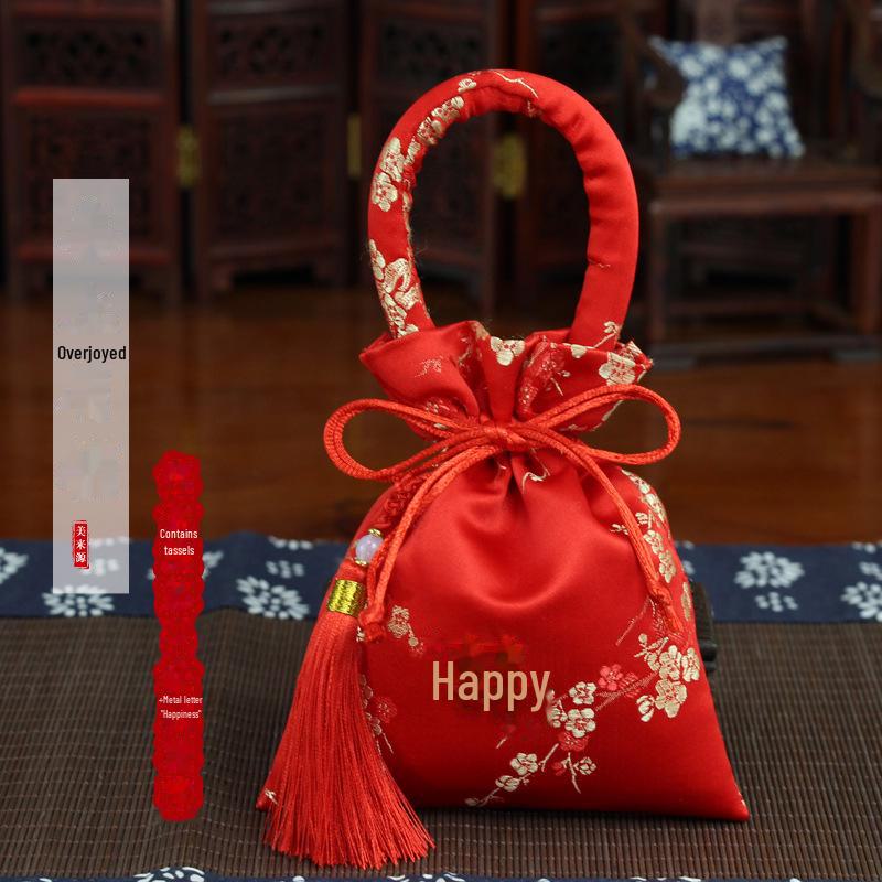 Portable Tassel Wedding Candy Bag - Souvenir Packaging for Weddings and Celebrations