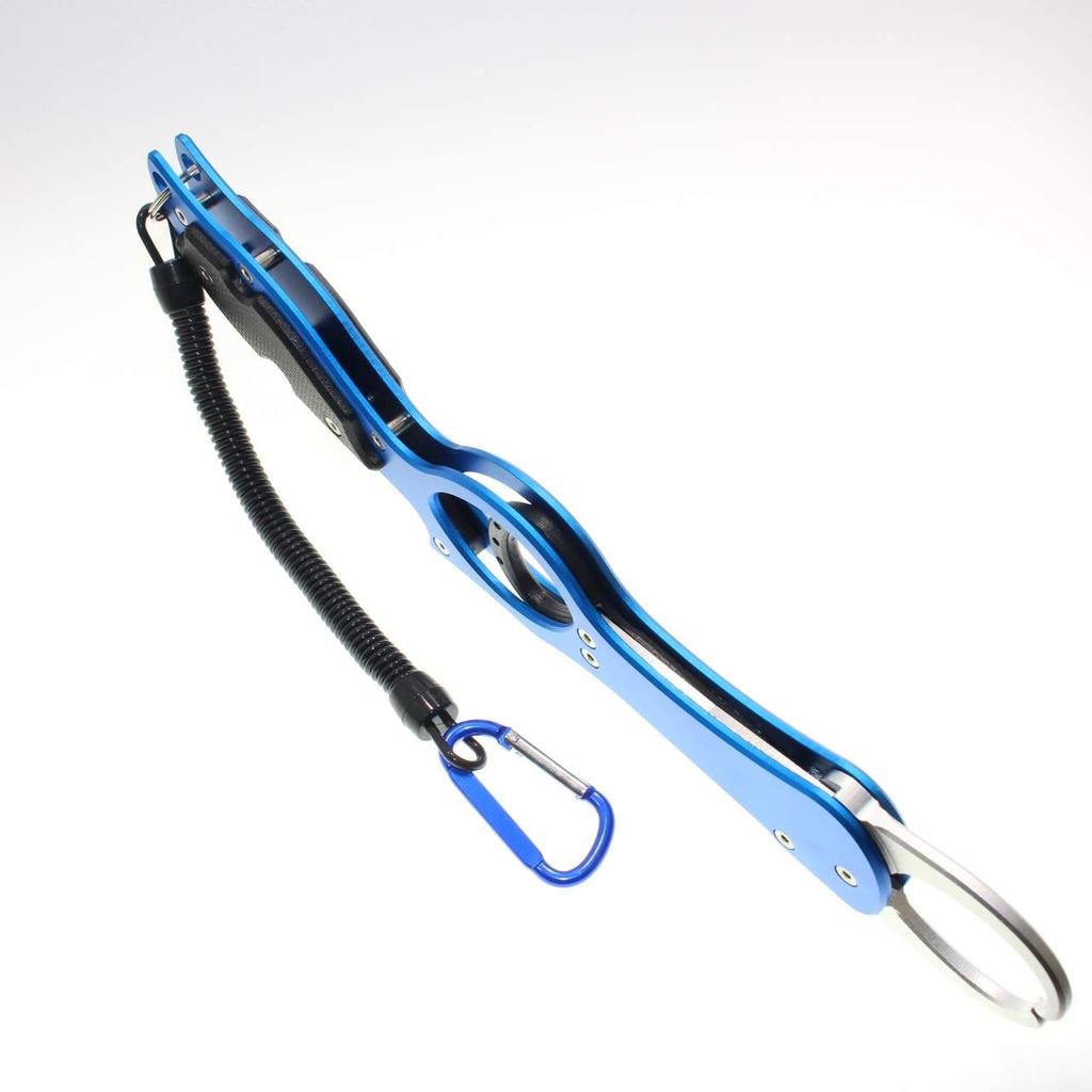 1091 Fish Lightweight Aluminum Fish Long Reach Gun Grip (Iregui) Grip, Grip, (Blue (Resin Trigger))