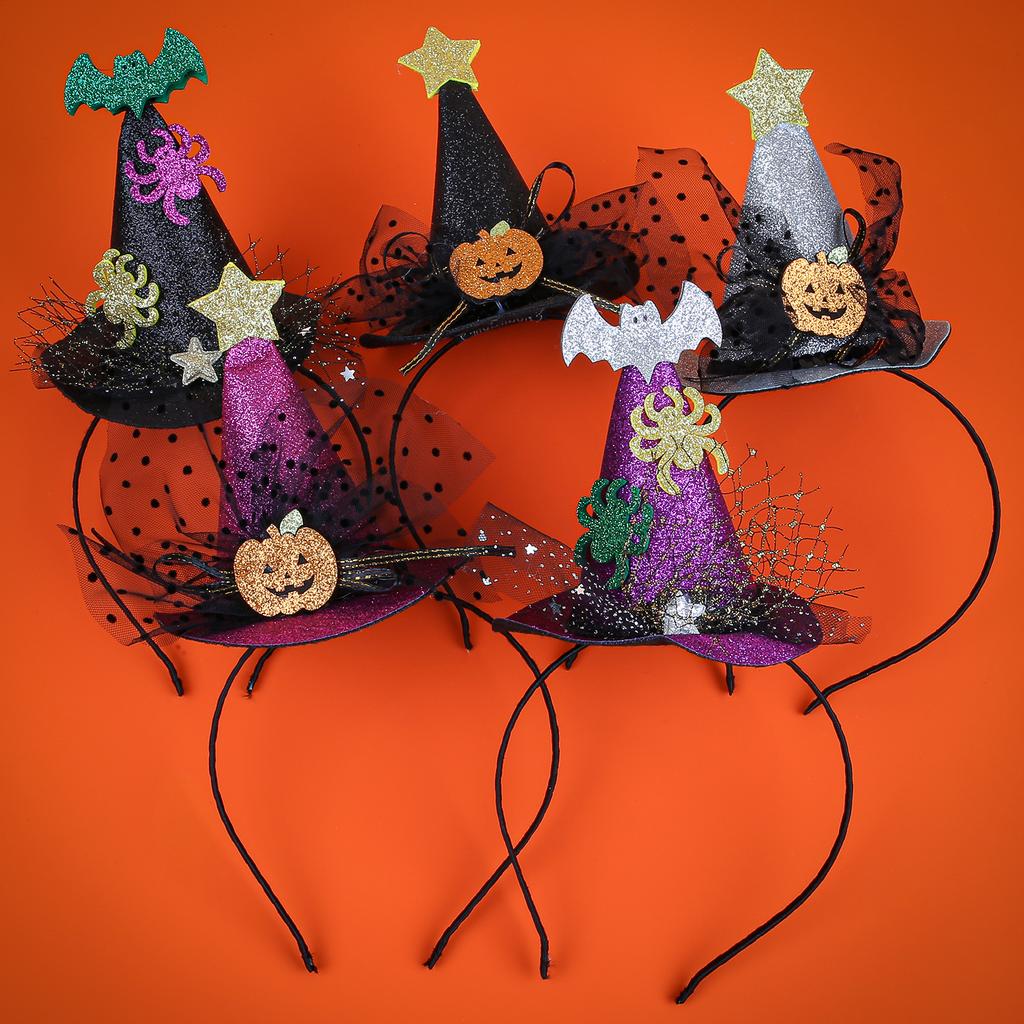 Fashion Halloween Headbands for Girls Star Hat Headband Holiday Party Hairbands Children Kids Halloween Hair Accessories