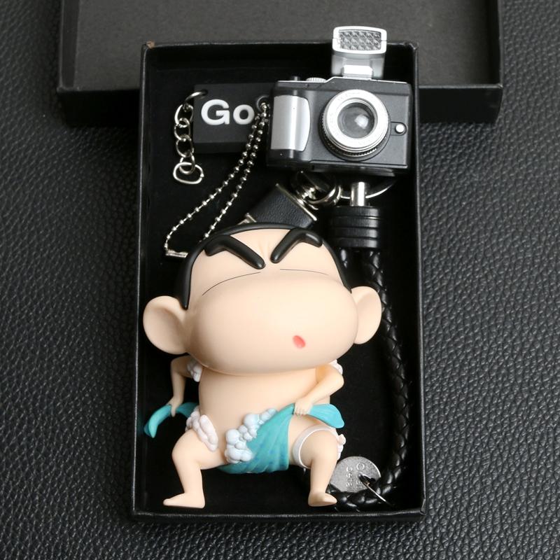 Cartoon Crayon Shin-chan Car Keychain Cute Fashion Backpack Camera Pendant Girls Accessories Holiday Present Kids Anime Toys