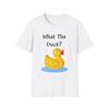 What The Duck Funny Quote Cartoon White T-Shirt Gift Tee