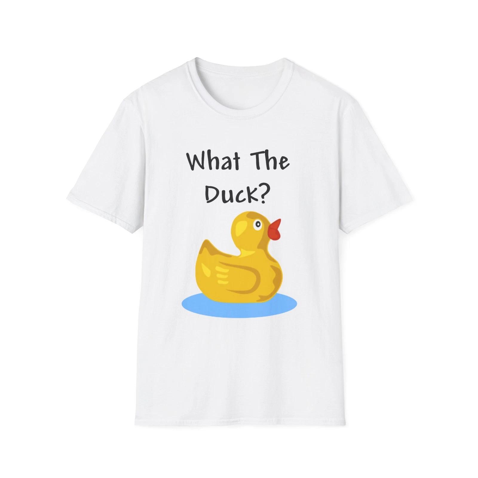 What The Duck Funny Quote Cartoon White T-Shirt Gift Tee 2XL