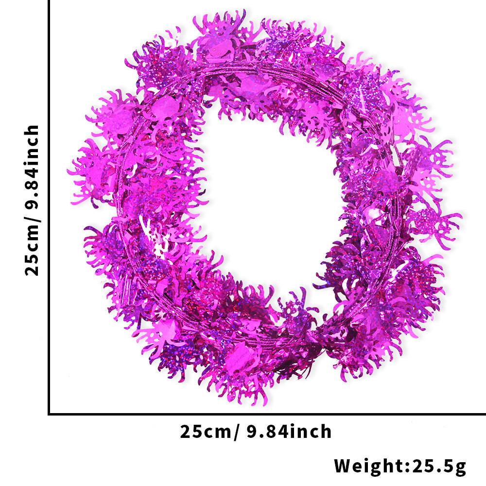 75 Meter Decorative Halloween Wire Garland With Colorful Pumpkin Skeleton Bat And Spider Designs For Spooky Vibes