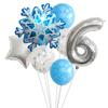 1 Set Snowflake Decor Party Supplies Snow Latex Balloon Number Sliver Foil Balloon For Kids Birthday Summer Winter Decorations