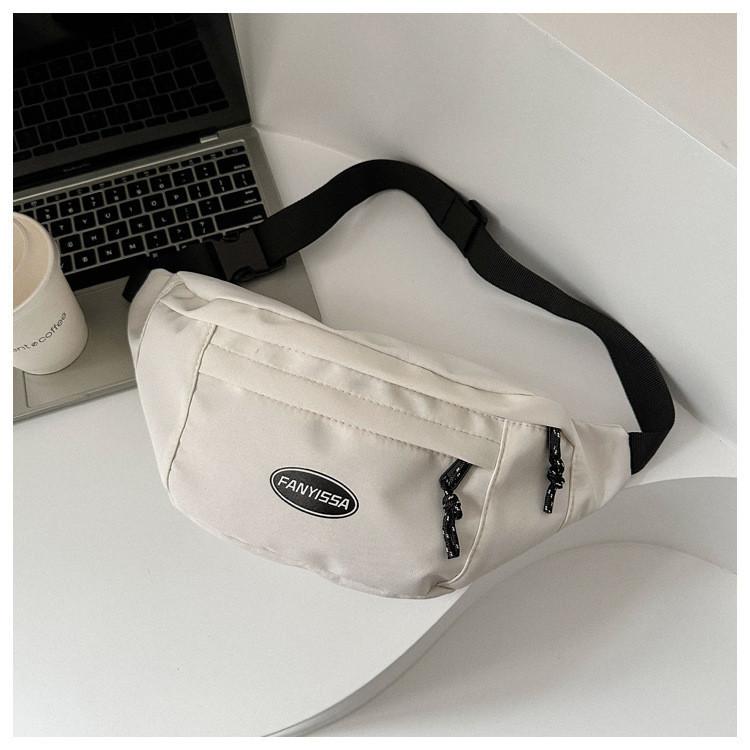 

Модная унисекс студенческая нагрудная сумка из ткани Оксфорд, трендовый рюкзак кроссбоди 2024 белый