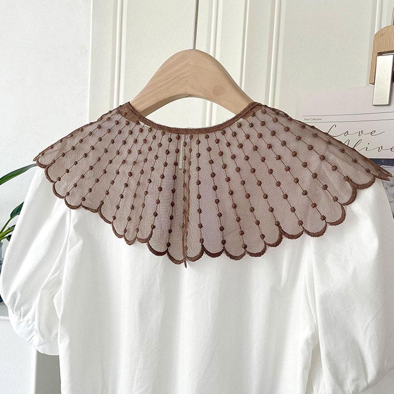 Detachable Fake Collar Fashion Lace Decorative Shirt Dress Fake Collar Dickey Collar for Women Blouse