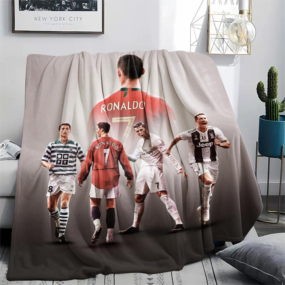 Cristiano Ronaldo, Coperta in Flanella con Fantasia, Alta qualità, Confortevole per Tutte le Stagioni, Decorazione per la Casa, Calore e Comfort, Perfetta per Regali.